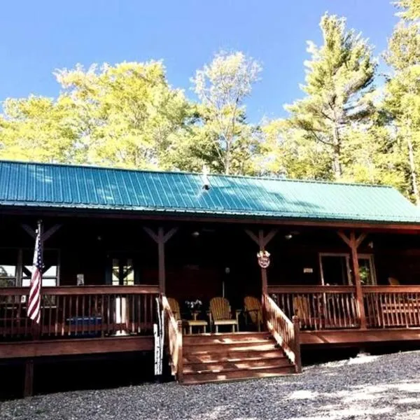 Mountain-Top-Hideaway Stay in a log cabin on a private rd! Swim, hike, explore a true mountain experience，位于North Blenheim的酒店