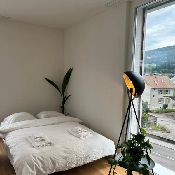 The R Apartment Engelberg, KLIMA, NEU, Balkon, Parking，位于巴尔斯塔尔的酒店