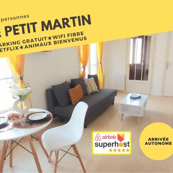 Le Petit Martin ~T2 cosy ~ Netflix ~ Parking ~ Animaux bienvenus，位于Saint-Georges-sur-Moulon的酒店