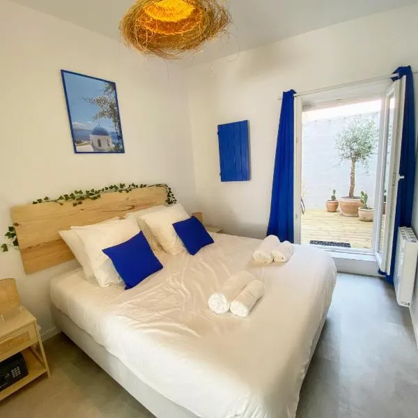 Le Santorini - centre ville & terrasse privée，位于贝休恩的酒店