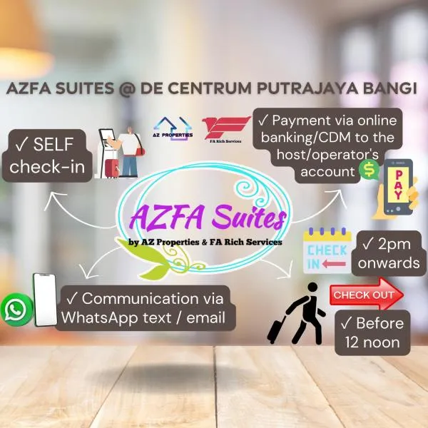 AZFA Suites at De Centrum Putrajaya Bangi FREE wifi，位于Kampong Sungai Kembong Hilir的酒店