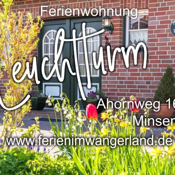 Ferien im Wangerland Ferienwohnung LEUCHTTURM Minsen Schillig Hund Pool Sauna，位于Norderaltendeich的酒店