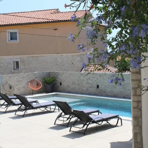Apartments Mia with pool near Medulin，位于利兹扬的酒店
