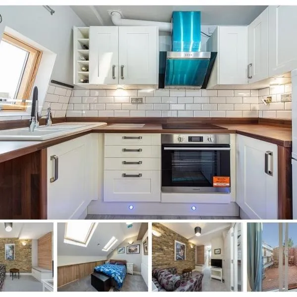 Newly Refurb Period 1-Bed Apartment with Roof Terrace, 47 sqm-500 sqft, in Putney near River Thames，位于伦敦的酒店