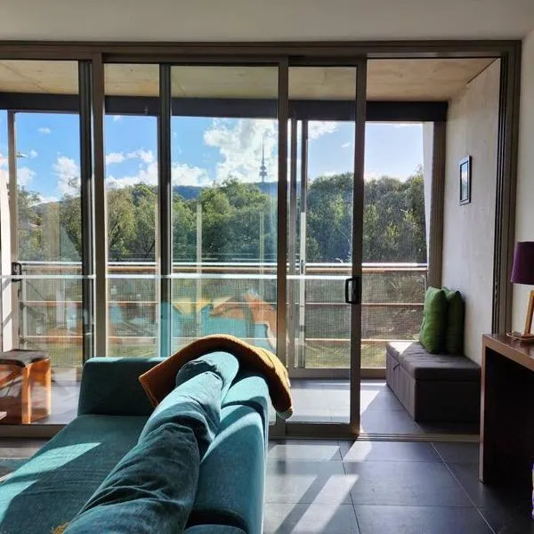 GREEN ROSE Quiet Spacious Lakeside Carpark Exceptional 70m2，位于堪培拉的酒店