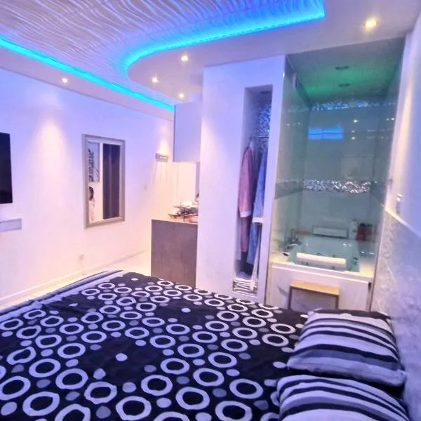 Bron centre appartement meublé avec jacuzzi，位于布隆的酒店