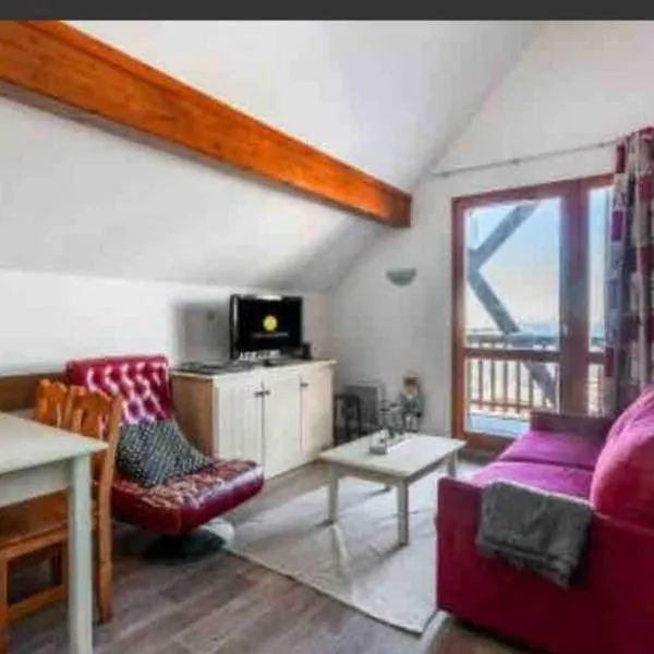 Penthouse T2 Valmeinier 1900 skis aux pieds，位于瓦尔梅尼耶的酒店
