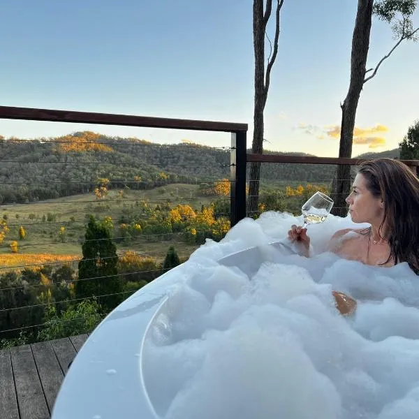 RIVERLEA RETREAT MUDGEE - Private, Outdoor Bath, Pool, Tranquility，位于Apple Tree Flat的酒店
