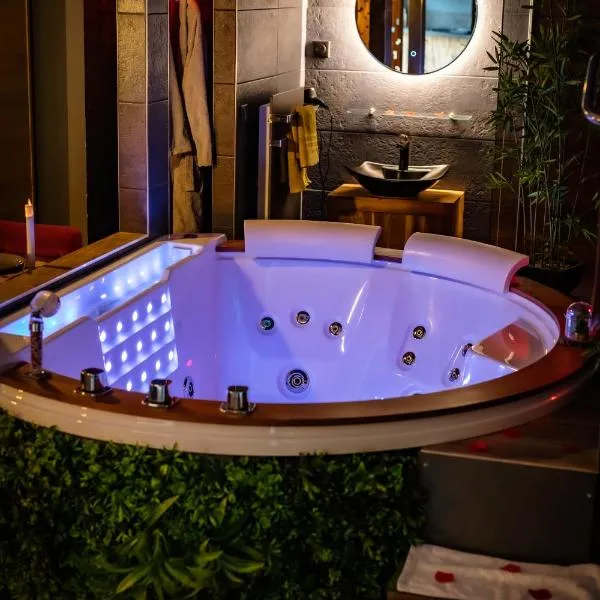 Suite Romantique avec Spa Privatif Sauna & Ambiance cosy Baie de Somme，位于Saint-Blimont的酒店