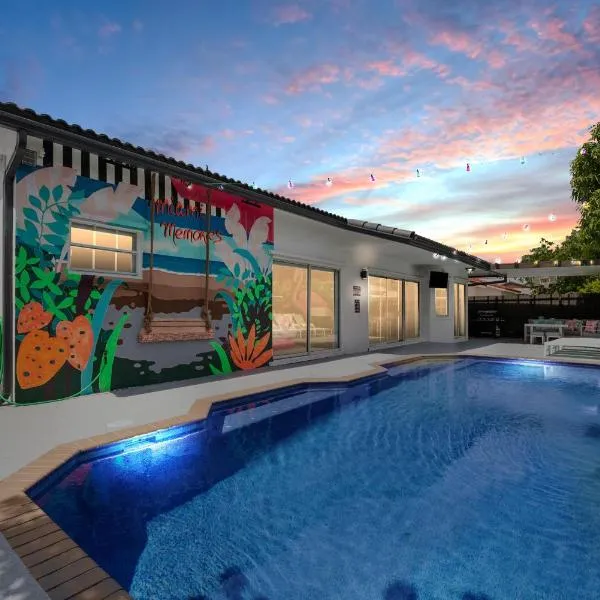 Flamingo's Resort - 5 Bedrooms, Baby Items, Game Room, BBQ, Heated Pool，位于迈阿密的酒店