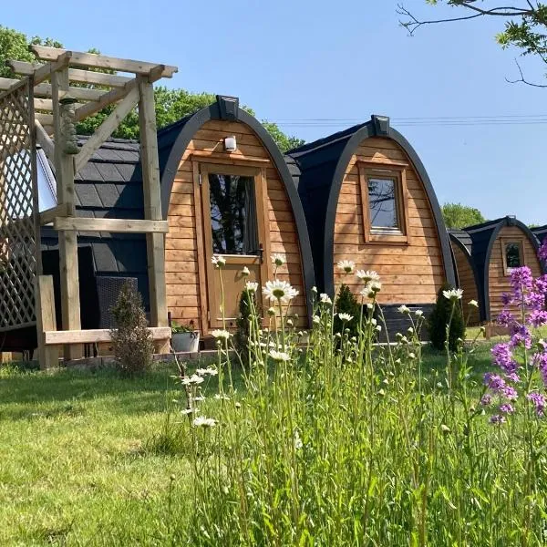 Rabbit Glamping Pod School House Farm，位于Kenley的酒店