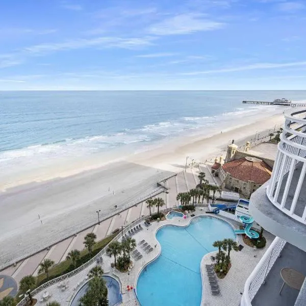 Luxury 15th Floor 2 BR Condo Direct Oceanfront Wyndham Ocean Walk Resort Daytona Beach | 1501，位于代托纳海滩的酒店