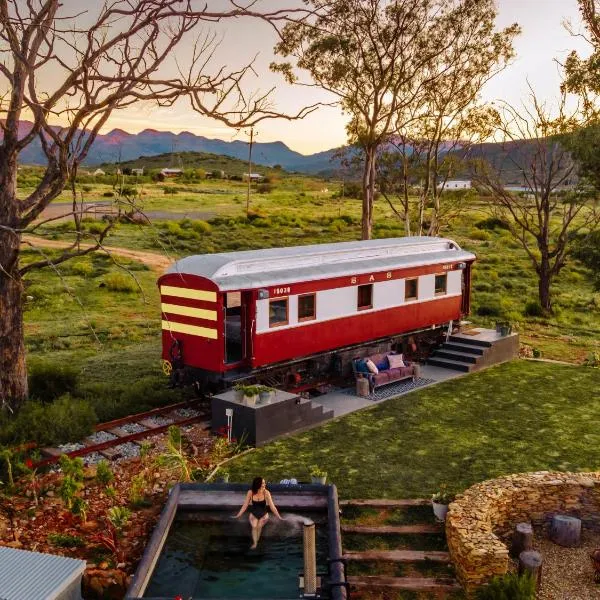 The Red Caboose Train Carriage，位于麦格雷戈的酒店