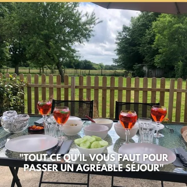 Chaleureuse Grange Idéale pour famille 10 personnes , 3chambres , 10 couchages，位于Saint-Arnoult的酒店