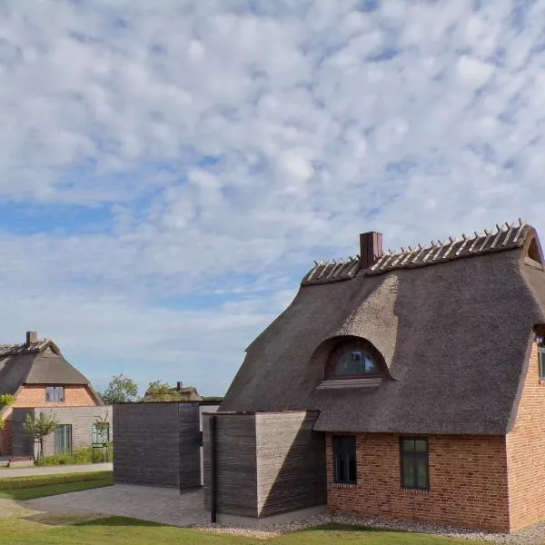 Reetdorf Geltinger Birk Atelierhaus Schilfinsel，位于Nieby的酒店