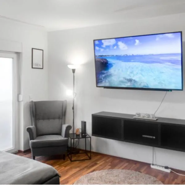 Relax Oasis with 65 SmartTV, Kitchen and Balcony，位于杜伊斯堡的酒店