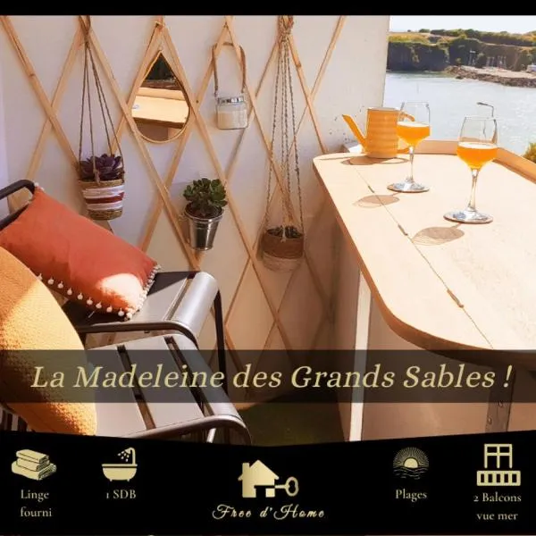 LA MADELEINE DES GRANDS SABLES 1- 4 PERS，位于Doëlan的酒店