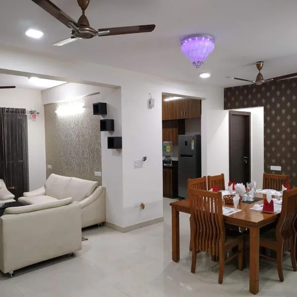 3Bhk Service Apartment with Kitchen Manyata tech Park Hebbal，位于耶拉汉卡的酒店