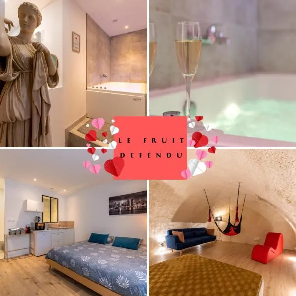 le fruit défendu ''Love room'' jacuzzi centre ville，位于鲁昂的酒店