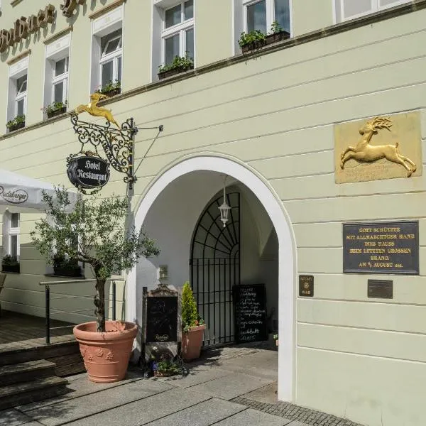 Akzent Hotel Goldner Hirsch，位于Oßling的酒店