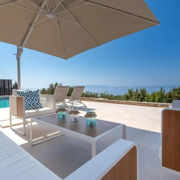 Villa Vista Mare Lourdata Kefalonia，位于劳德哈塔的酒店