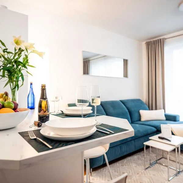 NK Apartments - Hafencity Dresden mit Elbblick - Modern & Zentral，位于德累斯顿的酒店