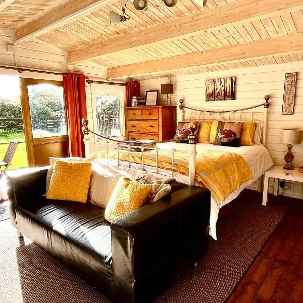 Primrose Cabin，位于Milborne Saint Andrew的酒店