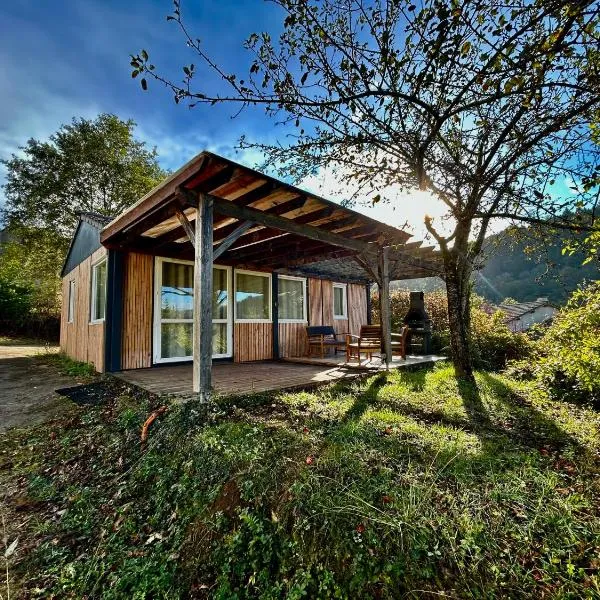 Cosy Chalet au cœur du Sidobre avec Piscine et Spa，位于Vabre的酒店