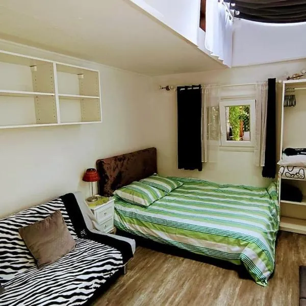 Petit studio pour 4 personnes avec coin jardin，位于勒布朗-梅尼尔的酒店
