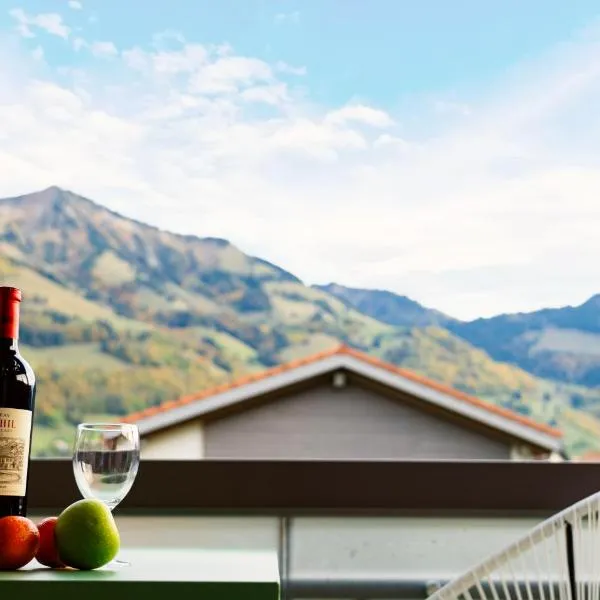 Gruyère Alpes Appartement 3 chambres BBQ Parking，位于Neirivue的酒店