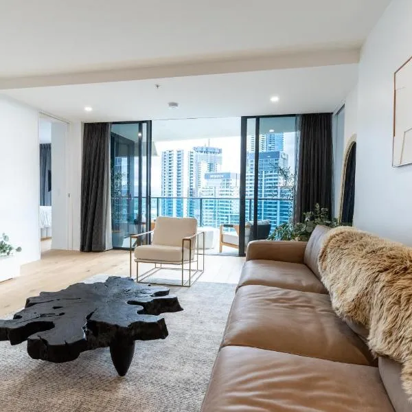 Broadbeach Luxury Oracle Tower 1 Apartment 2Bed 2Bath 1 Car，位于布罗德海滩的酒店