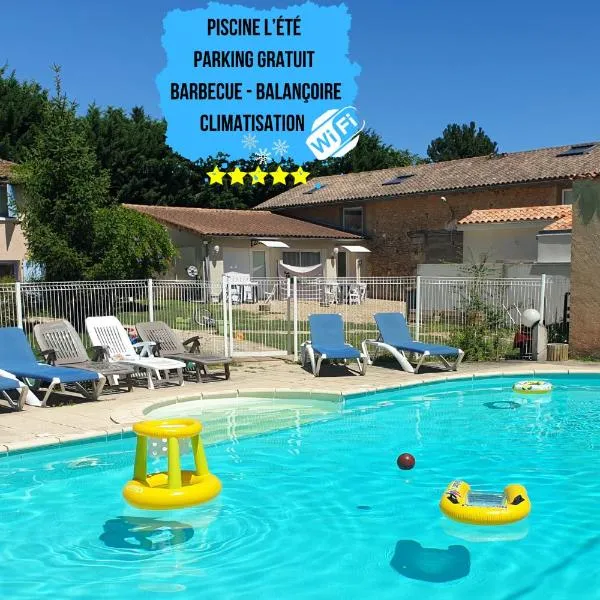 Bel Appartement T2 Climatisé avec piscine Poitiers-Futuroscope-CREPS de Poitiers，位于Béruges的酒店