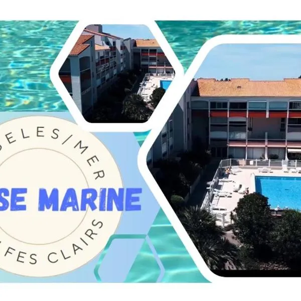 La Brise Marine ~ 300m mer~Piscine~Clim~Wifi~Calme，位于滨海阿热莱斯的酒店