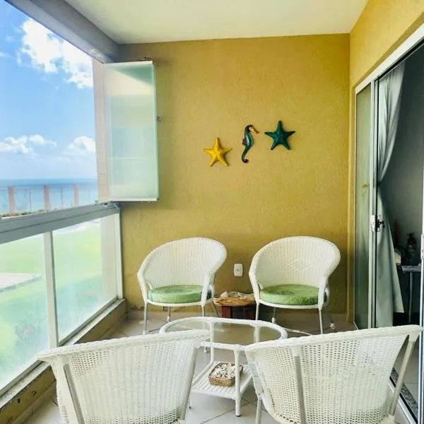 Paraíso de frente para o mar!，位于阿拉卡蒂的酒店