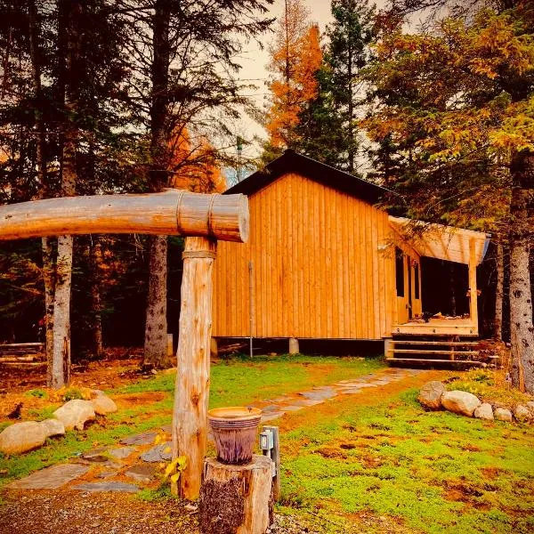 Chalet Le Madison Refuge nordique et ciel étoilé au pied du Mont-Mégantic,位于La Patrie的酒店