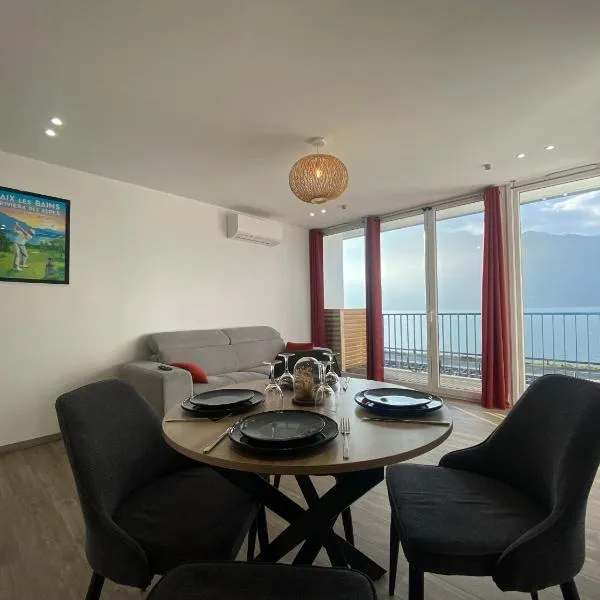 L'ÉTOILE AZ - vue lac - Sauna privé，位于Tresserve的酒店