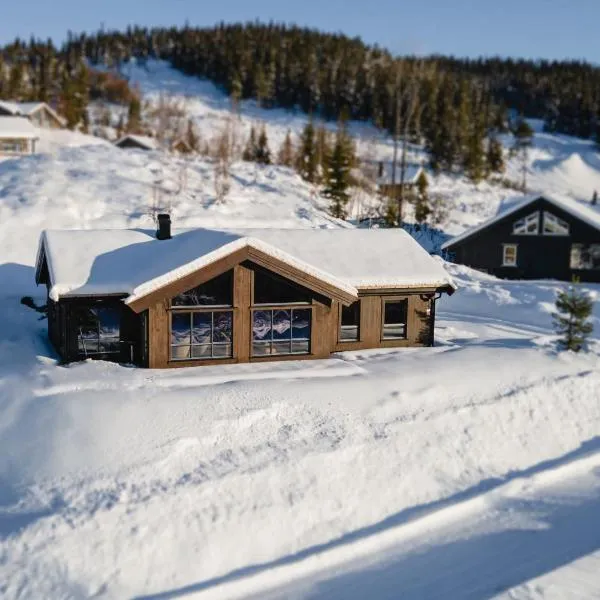 Moderne ski-in & ski-out hytte i Valdres, Norge - alt inkludert for ditt fjelleventyr，位于Aurdal的酒店