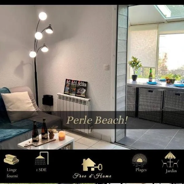 Perle Beach, Petite maison située en bord de plage, piscine.，位于吉代勒的酒店