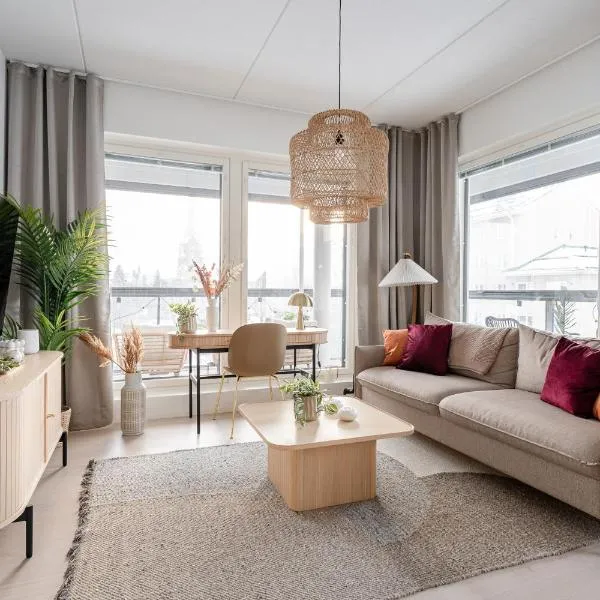 2ndhomes Tampere "Sonetti" Apartment - Modern 2BR Apartment with Sauna and Balcony，位于Ylöjärvi的酒店