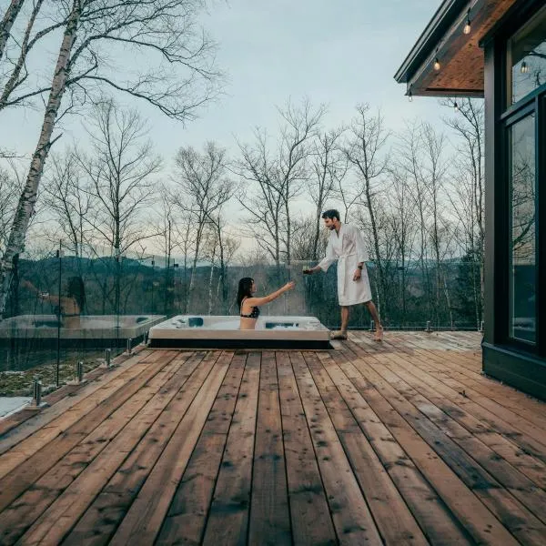 Luxury Scandinavian Retreat in Mont Tremblant with Spa，位于La Conception的酒店