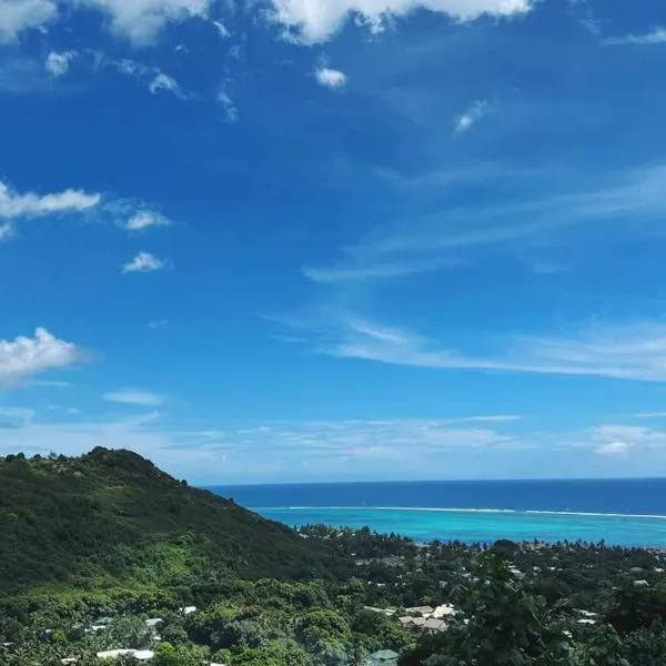 MOOREA Bungalow Kohimana avec vue lagon，位于Maharepa的酒店