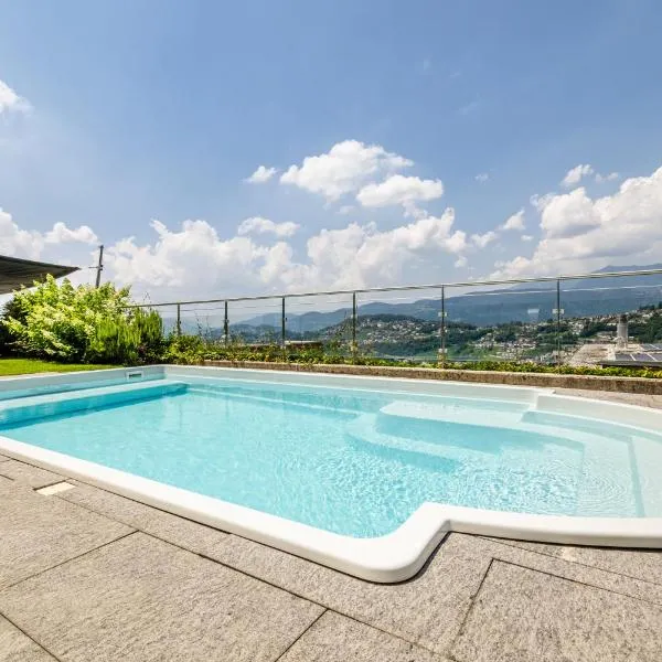Villa Girandola with private, heated pool，位于卢加诺的酒店