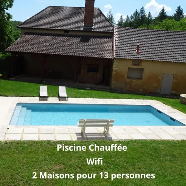 Domaine avec piscine à Milhac dans le Lot，位于Saint-Julien-de-Lampon的酒店