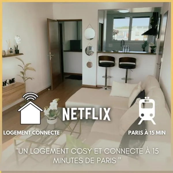 Appartement Cosy & Connecté à 15 min de Paris，位于Soisy-sous-Montmorency的酒店