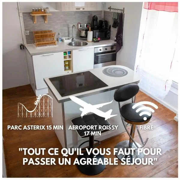 The Private Apartment Roissy 15 min Parc Asterix Chantilly，位于拉沙佩勒的酒店
