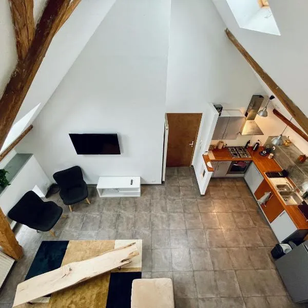 Duplex + parking gratuit facile，位于Sainte-Suzanne的酒店