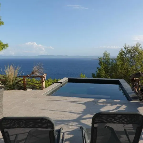 Sea view Eco house with private pool, 250m to beach - Falcon View Hvar，位于萨瓦拉的酒店