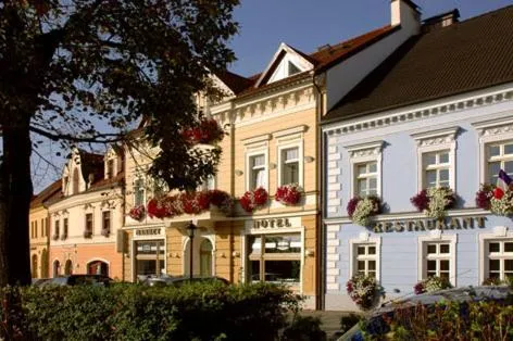 莫德拉弗兹达酒店餐厅，位于Dolní Lukavice的酒店
