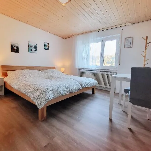 privates Zimmer in Unterkunft mit Glatttal Blick in Wasserschloss Nähe，位于内卡河畔苏尔茨的酒店