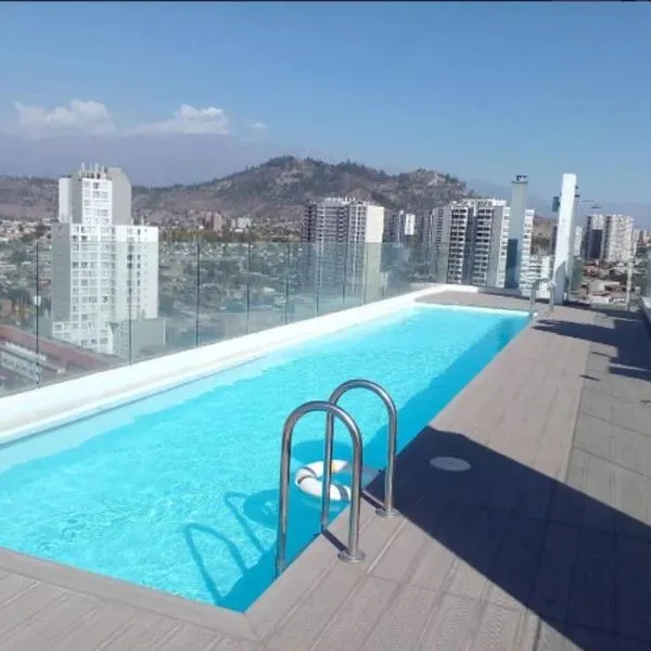 8 Apartamento en Santiago en fente al Metro - Hipodromo de Chile y Estadio San Laura，位于圣地亚哥的酒店